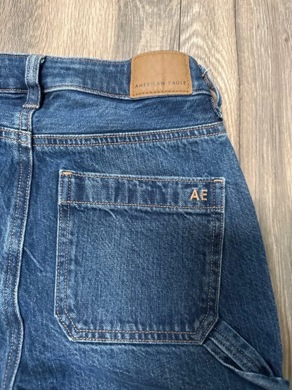 American Eagle Outfitters Womens Comfort Stretch Denim Carpenter Jeans High-Rise